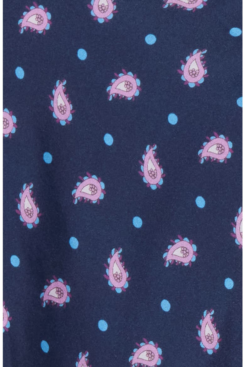 paisley foulard silk scarf, Alternate, color, FRENCH NAVY