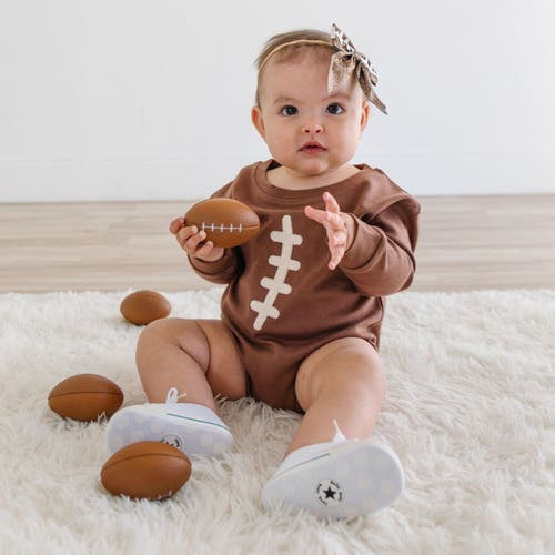 Sweet Wink Football Bow Baby Headband In Brown