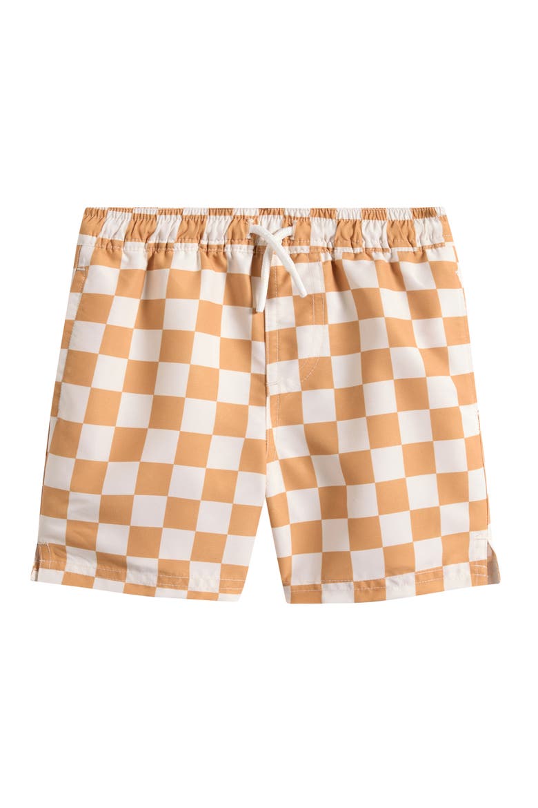 Checkerboard Swim Trunks, Main, color, YELLOW