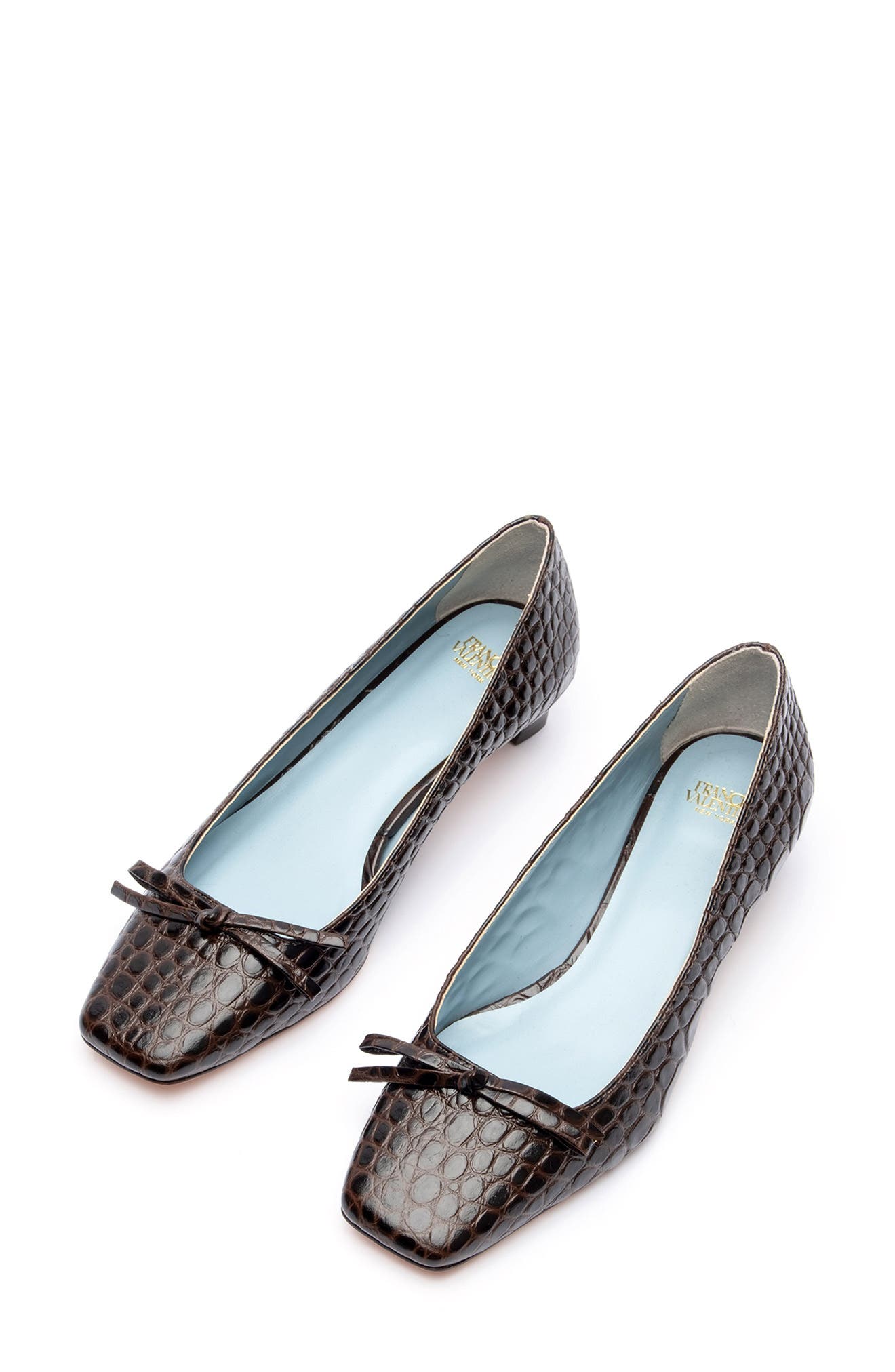 Frances Valentine Mary Croc Embossed Pump, Alternate, color, 