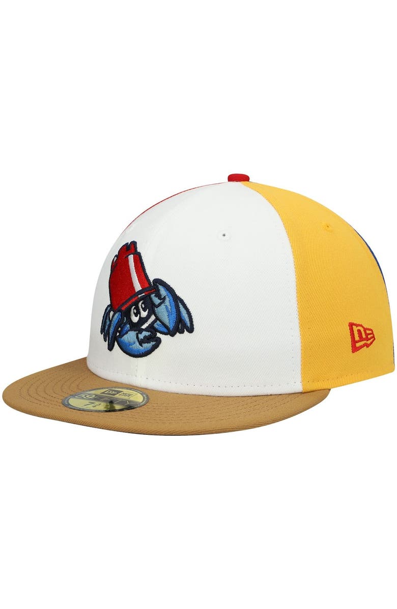 New Era Men's New Era White Jersey Shore BlueClaws Authentic Collection Team Alternate 59FIFTY Fitted Hat, Main, color,
