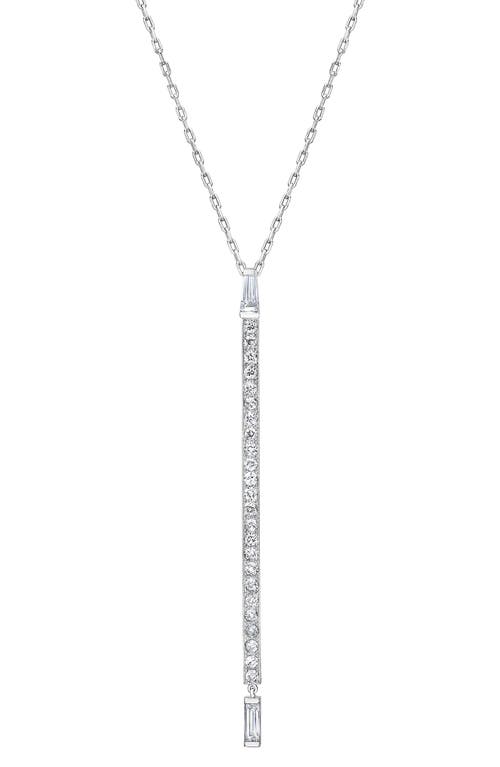 Mindi Mond Baguette Diamond Deco Bar Pendant Necklace in Platinum  product