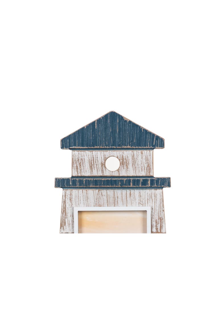 4x6 Lighthouse Distressed Wood Photo Picture Frame, Alternate, color, Blue