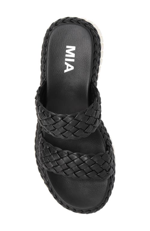 Mia Yoshi Platform Wedge Sandal In Black