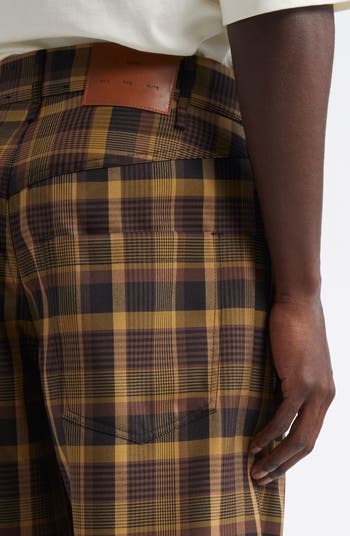 Plaid Wide Leg Pants