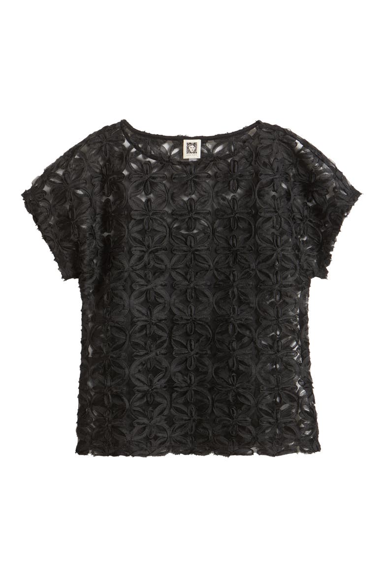 Floral Stitch Top, Alternate, color, ANNE BLACK