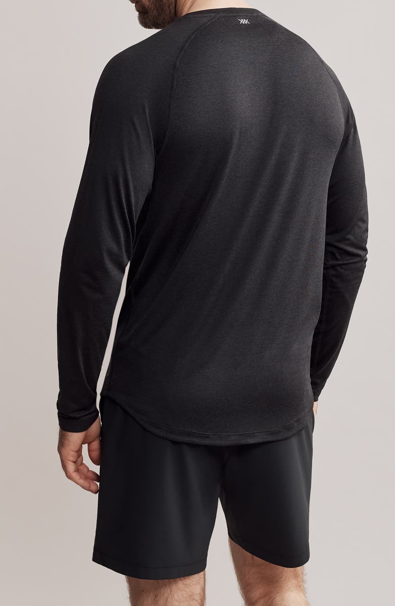 Rhone Atmosphere Long Sleeve Performance T-Shirt, Alternate, color, True Black Heather