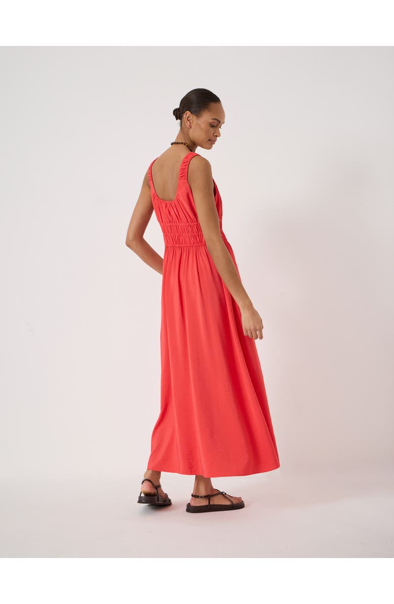 Hush Air Flow Gathered Straps Midi Dress, Alternate, color, Watermelon Red