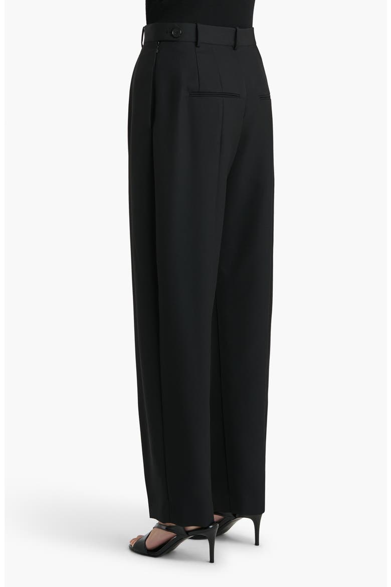 Dugan Pleated Wool Pants, Alternate, color, BLACK