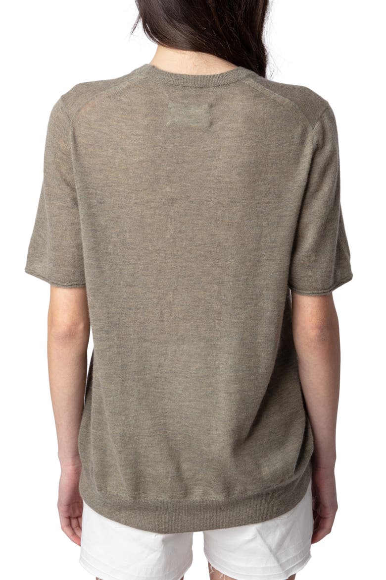 Ida Mon Amour Cashmere Sweater, Alternate, color, KHAKI
