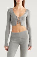 Florence by Mills Tie Front Crop Cardigan