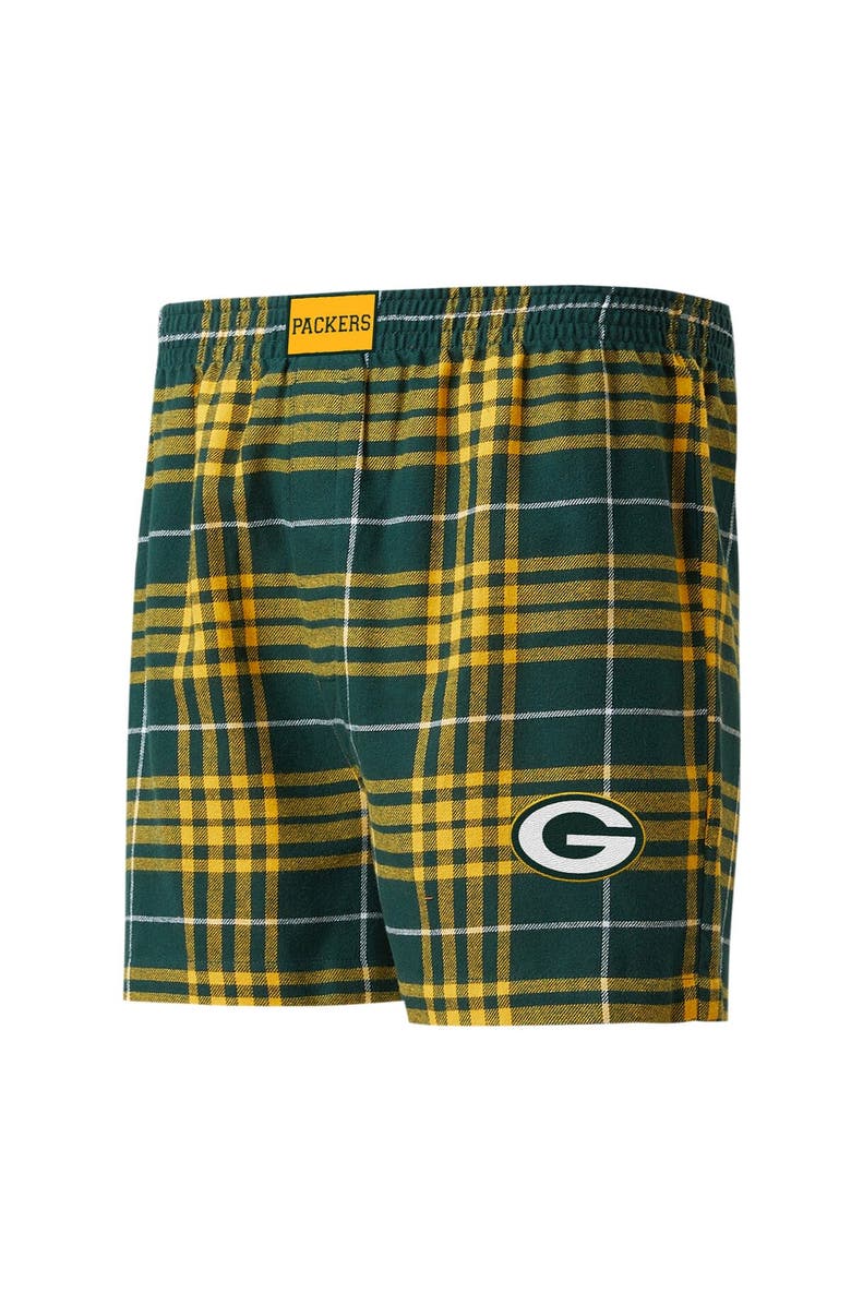 CONCEPTS SPORT Men's Concepts Sport Green/Gold Green Bay Packers Concord Flannel Boxers, Alternate, color, 