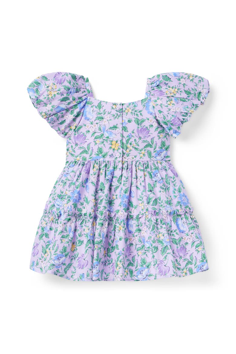 Floral Puff Sleeve Dress, Alternate, color, Purple