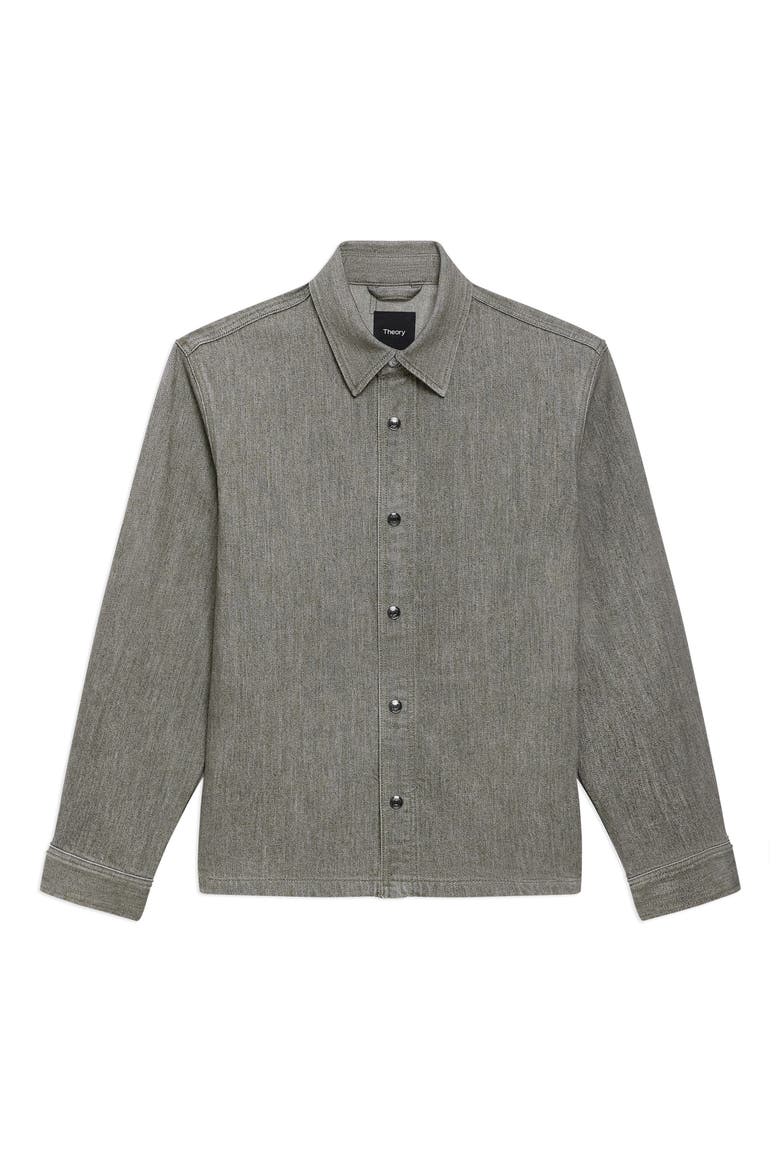 Stretch Cotton Denim Overshirt, Alternate, color, ARMY - F07