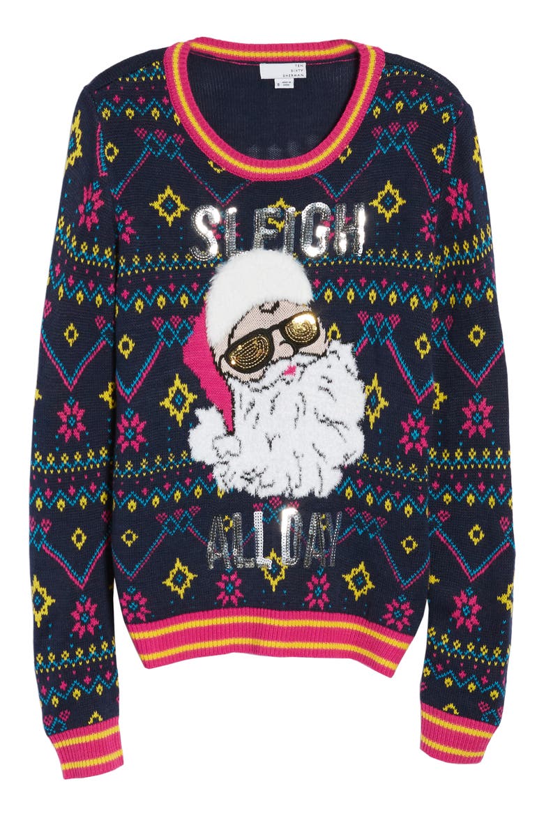 Sleigh All Day Sweater, Alternate, color, NAVY