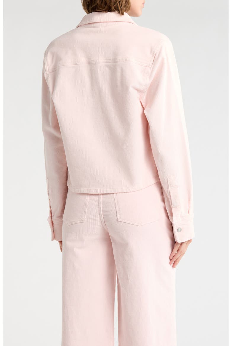 Montauk Corduroy Crop Button-Up Shirt, Alternate, color, POWDER PINK