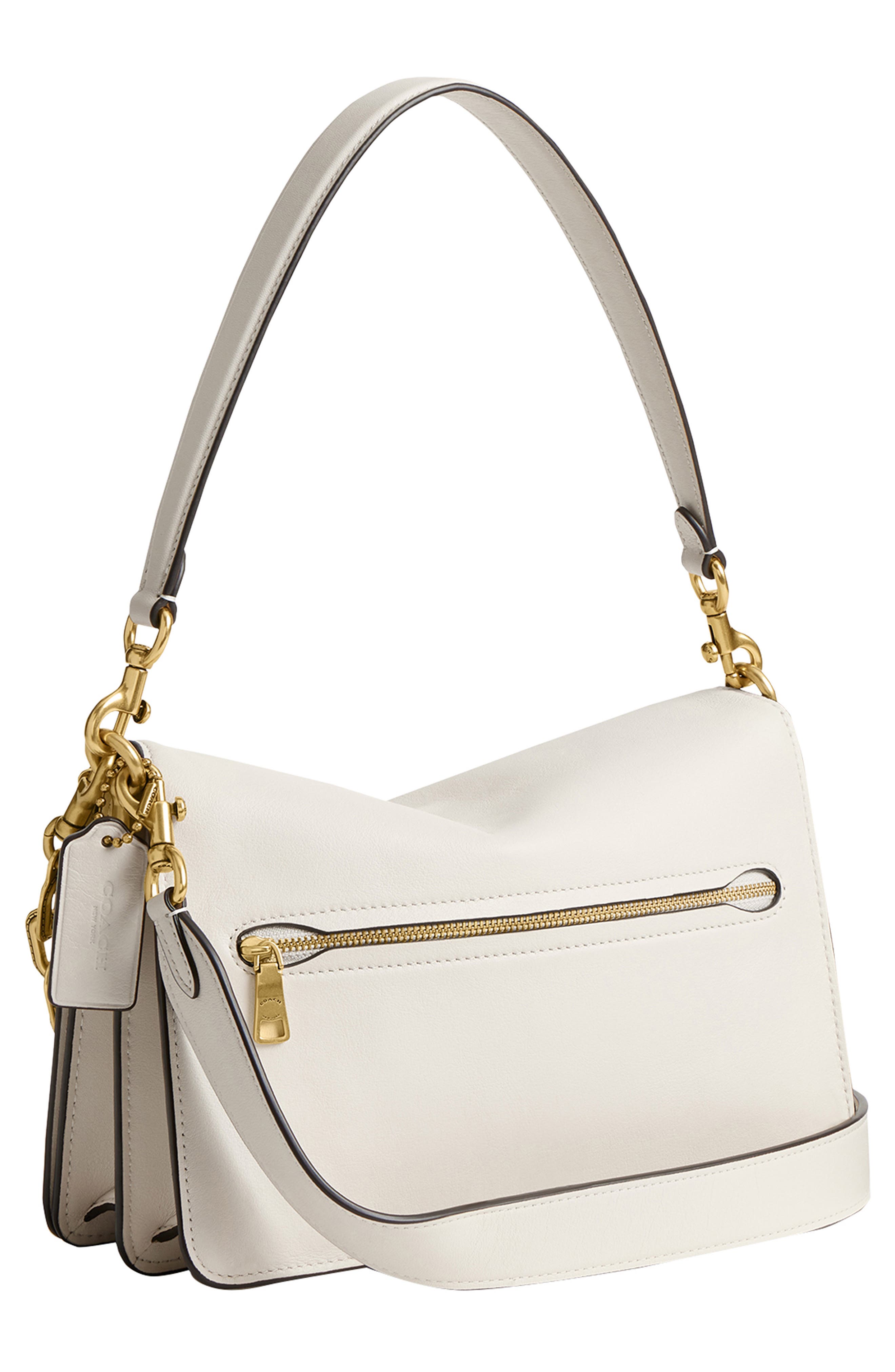 Tabby Chain Smooth Leather Shoulder Bag, Alternate, color, B4/CHALK