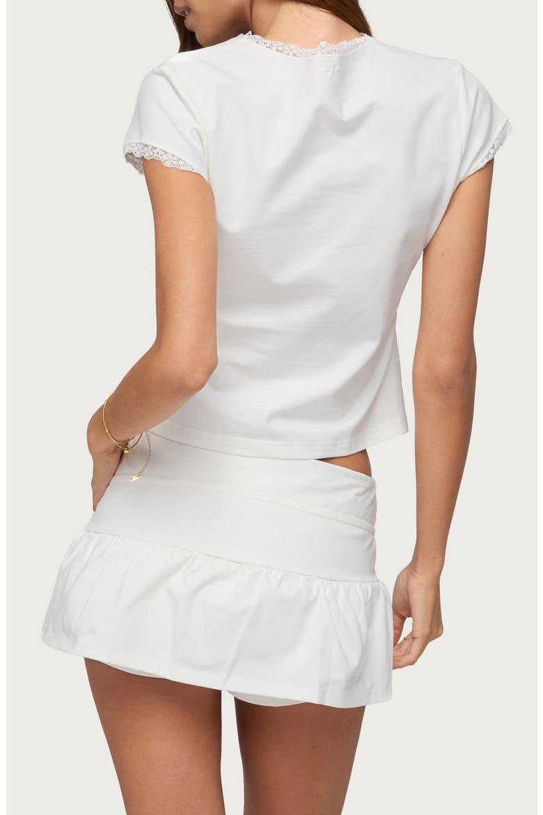 Yelena Lace Trim Shirt, Alternate, color, CREAM
