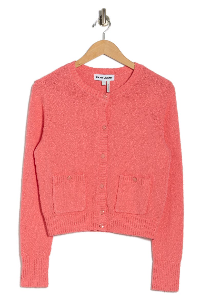 Button Front Cotton Cardigan, Alternate, color, SUNKISSED
