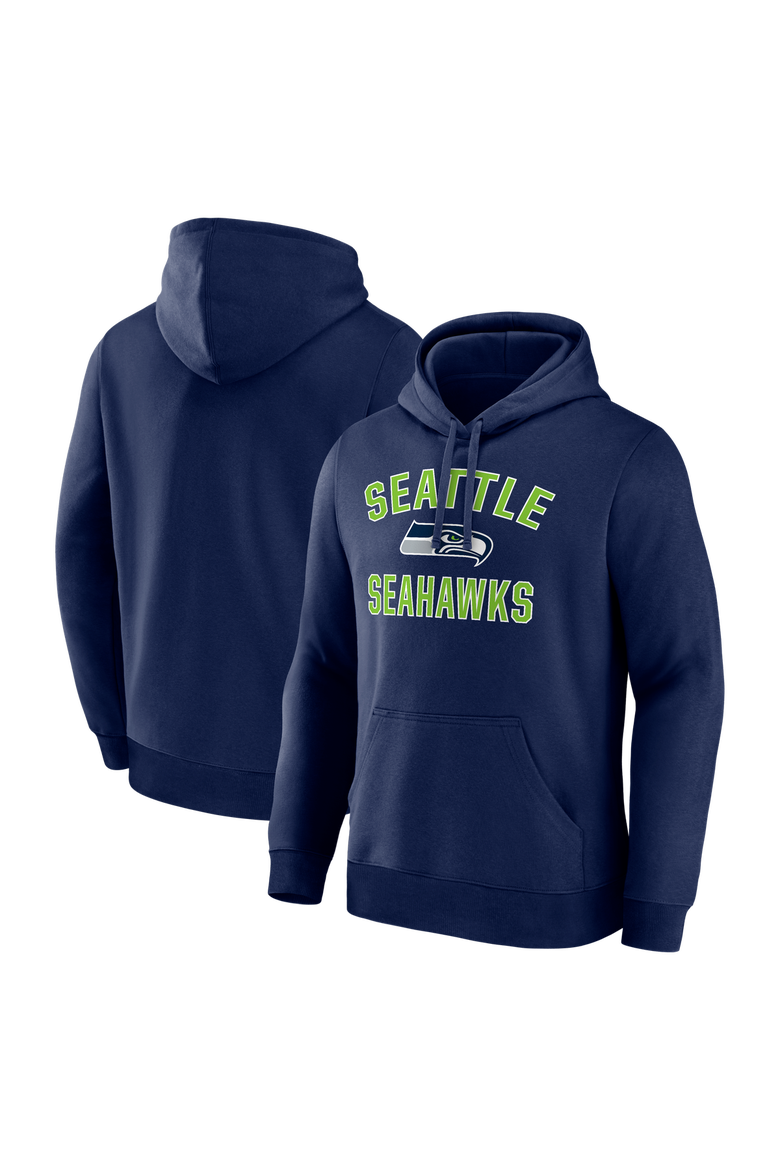 Men's Logo Athletic College Navy Seattle Seahawks Arch Victory Hoodie, Main, color, College Navy