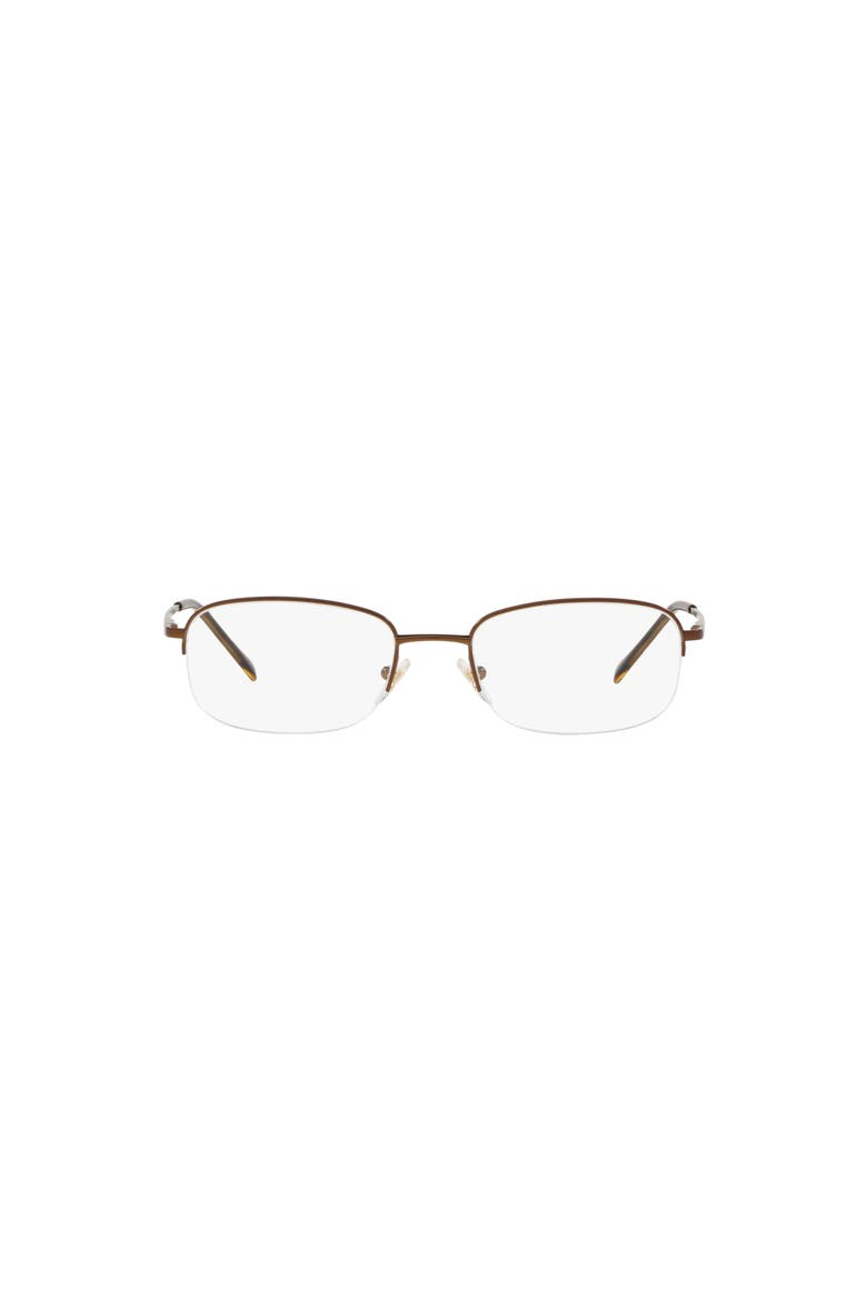 52mm Oval optical glasses, Alternate, color, Brown