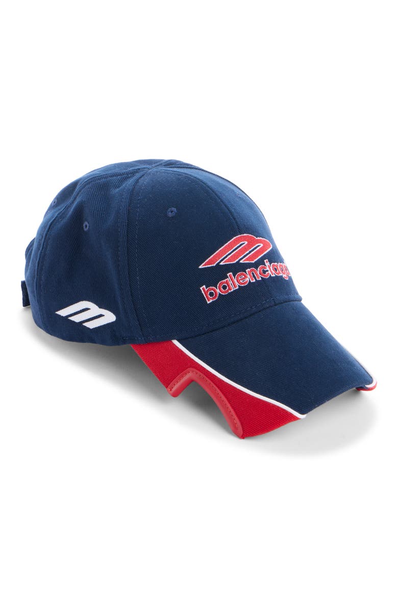 American Football Logo Embroidered Adjustable Baseball Cap, Main, color, 4104 DARK NAVY