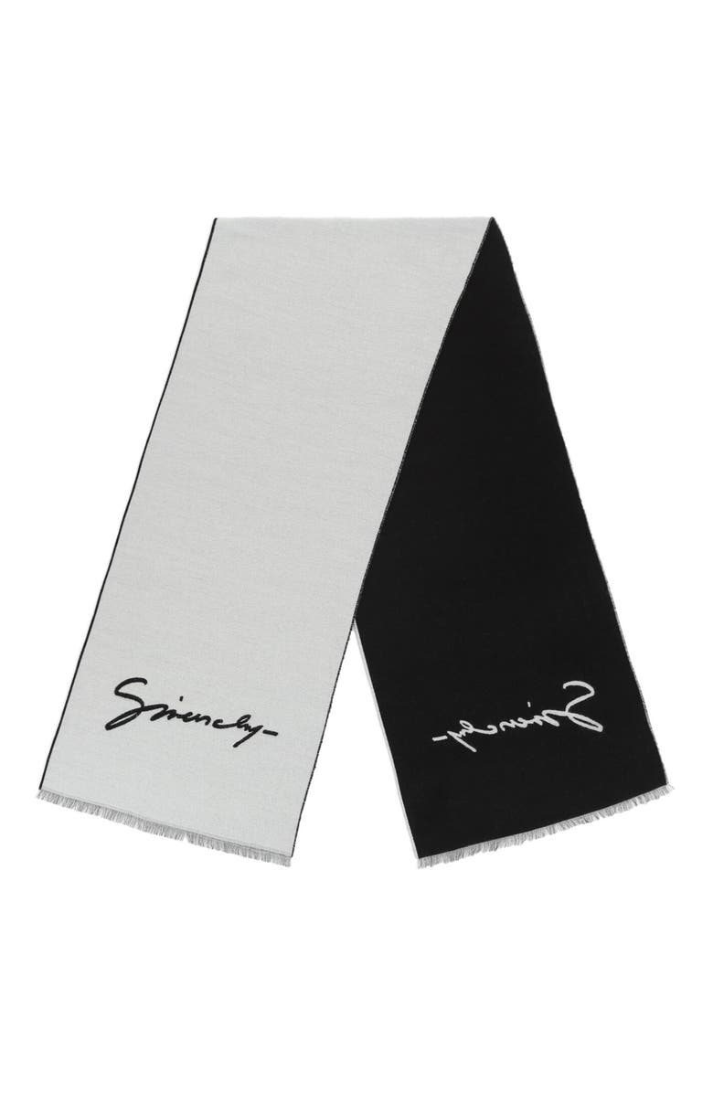 Givenchy Logo Wool & Cashmere Scarf, Alternate, color, 