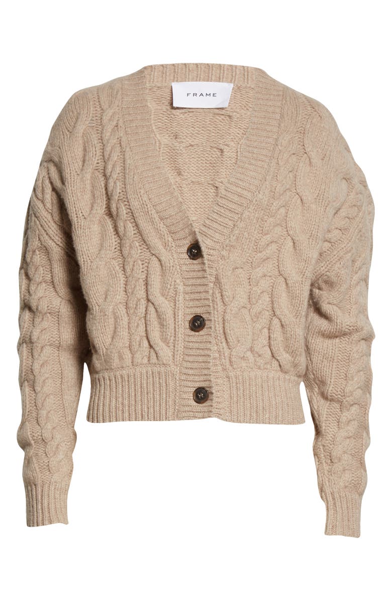 FRAME Merino Wool Cable Cardigan, Alternate, color, 