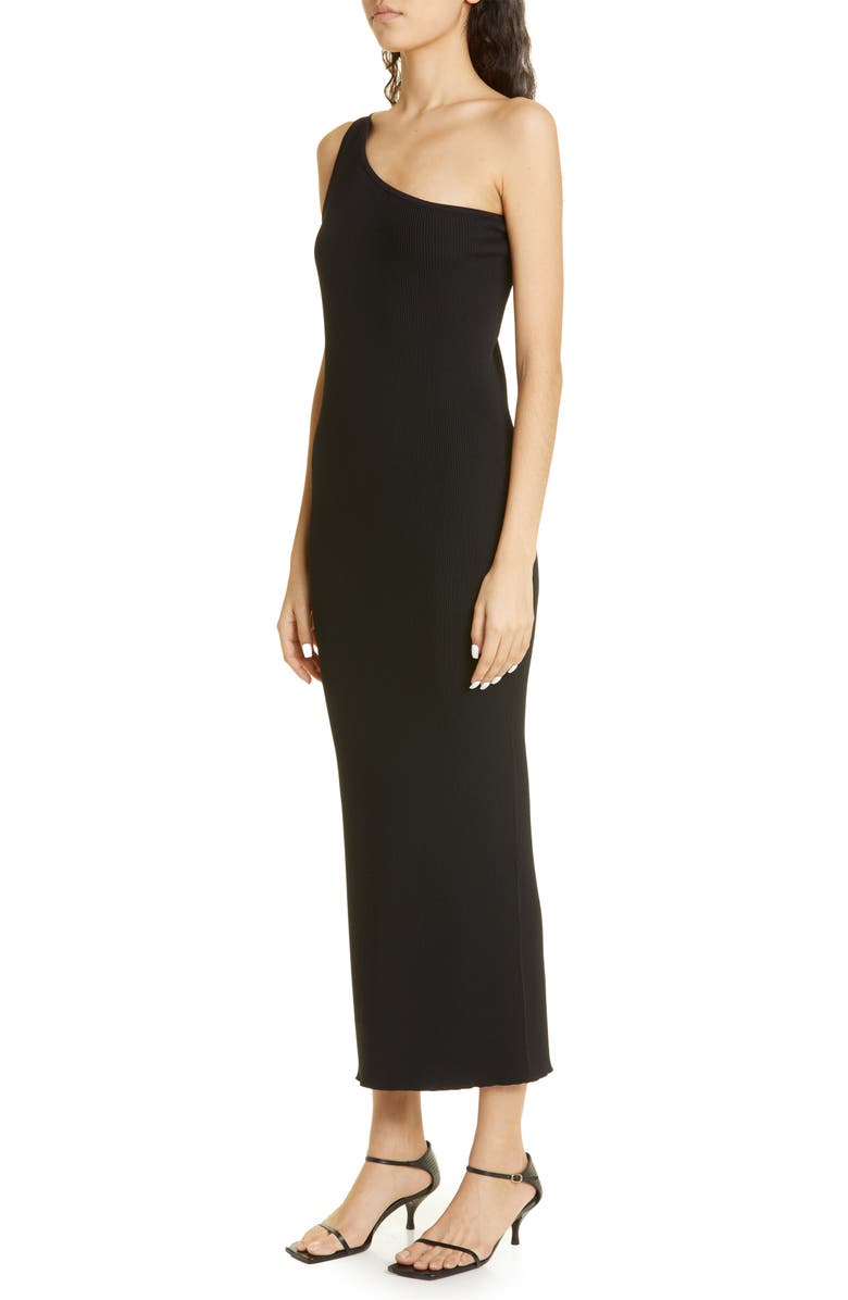 TOTEME Rib One-Shoulder Dress, Alternate, color,