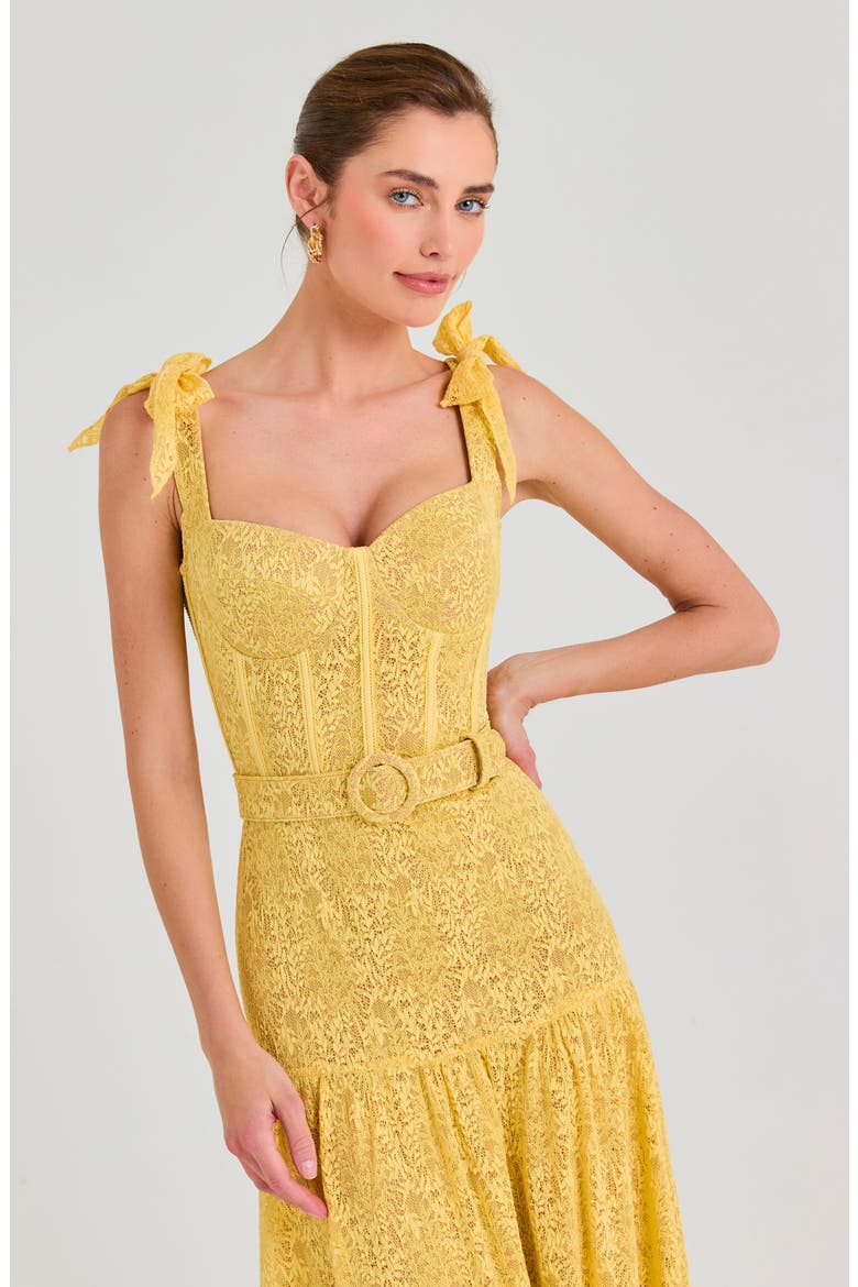 Miranda Belted Gown, Alternate, color, YELLOW