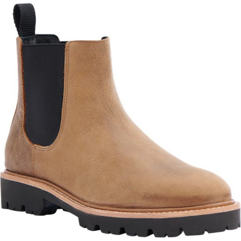 Nisolo Water Resistant Lug Sole Chelsea Boot in Tobacco