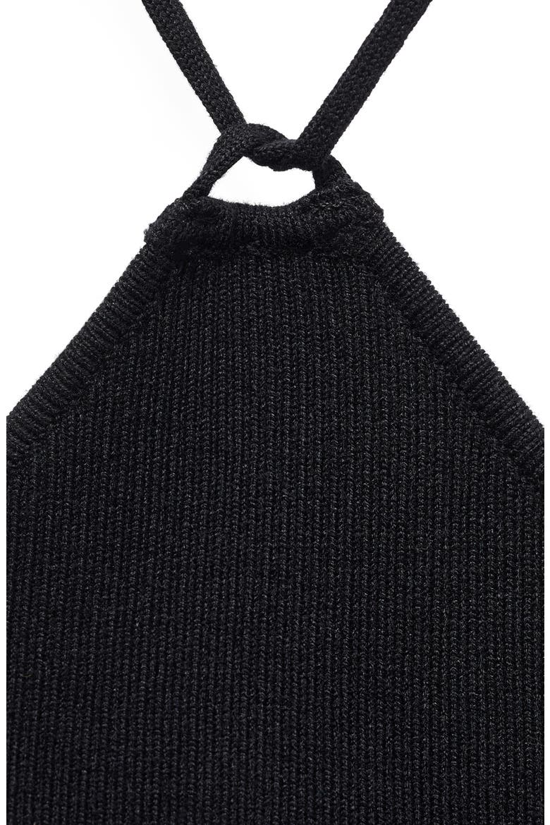 Twist Neck Knit Top, Alternate, color, BLACK