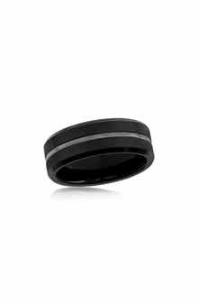 Men's Stripe Tungsten Ring
