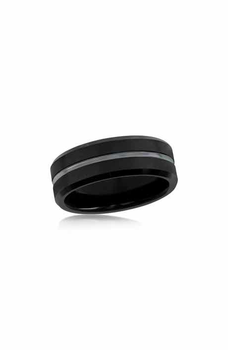 Men's Stripe Tungsten Ring
