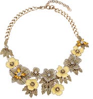 EYE CANDY LOS ANGELES Yellow Flower Statement Necklace