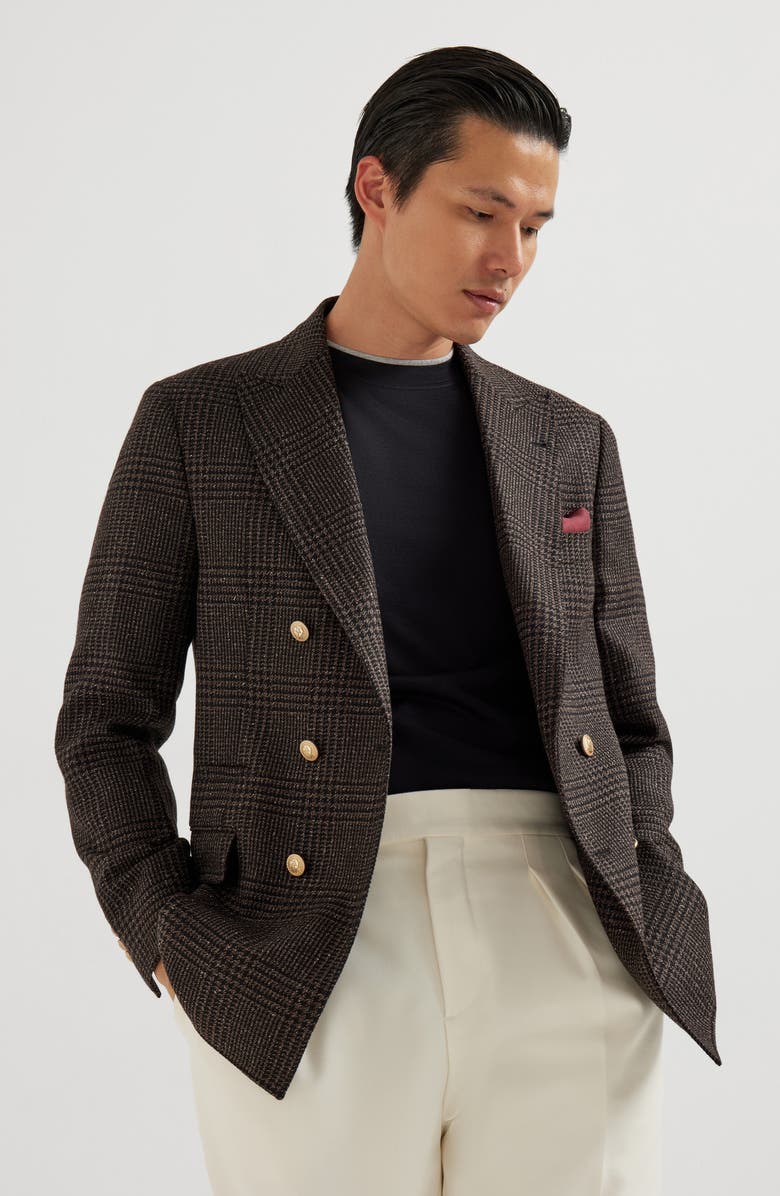 Brunello Cucinelli T-shirt with faux-layering, Alternate, color, Black