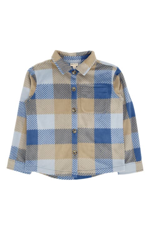 Kids' Alpine Plaid Fleece Button-Up Shirt