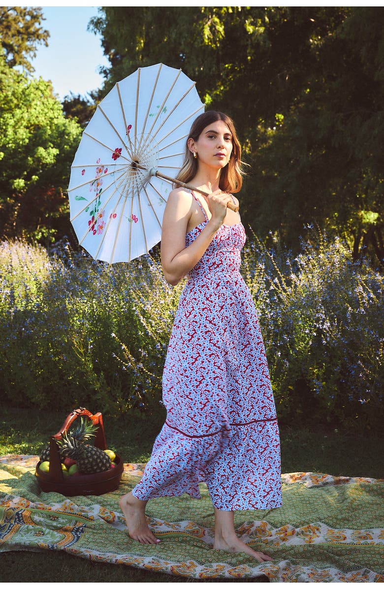 Ro's Garden Flynn Maxi Dress, Alternate, color, Red Botan