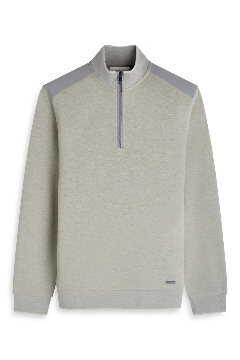 Mélange Quarter Zip Top, Alternate, color, CEMENT