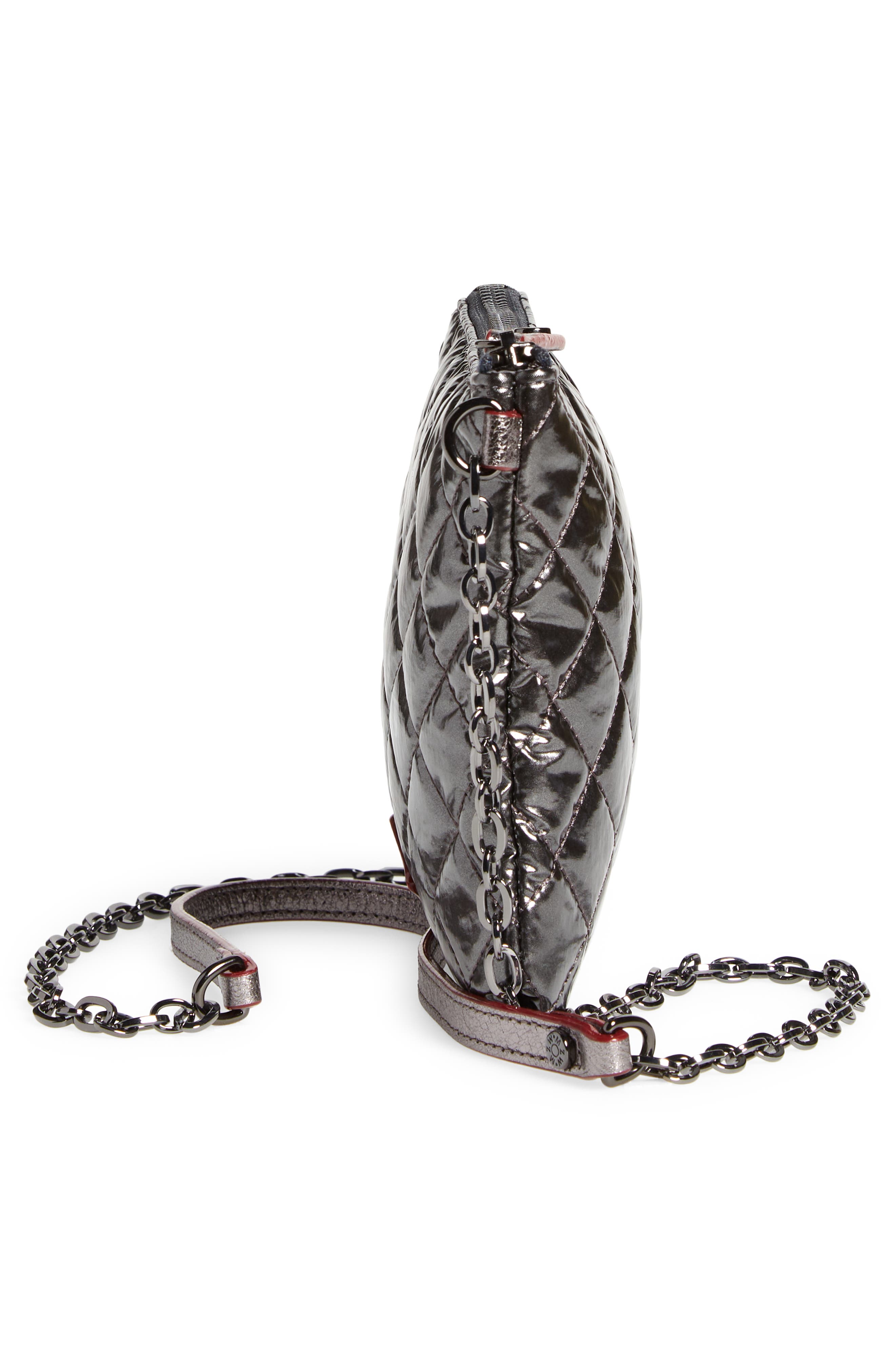 Ruby Quilted Crossbody Bag, Alternate, color, ANTHRACITE METALLIC LACQUER