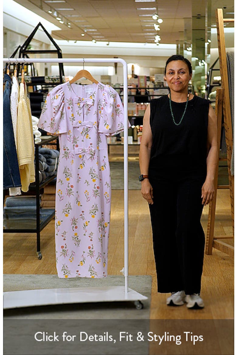 Margote Floral Bow Midi Dress video