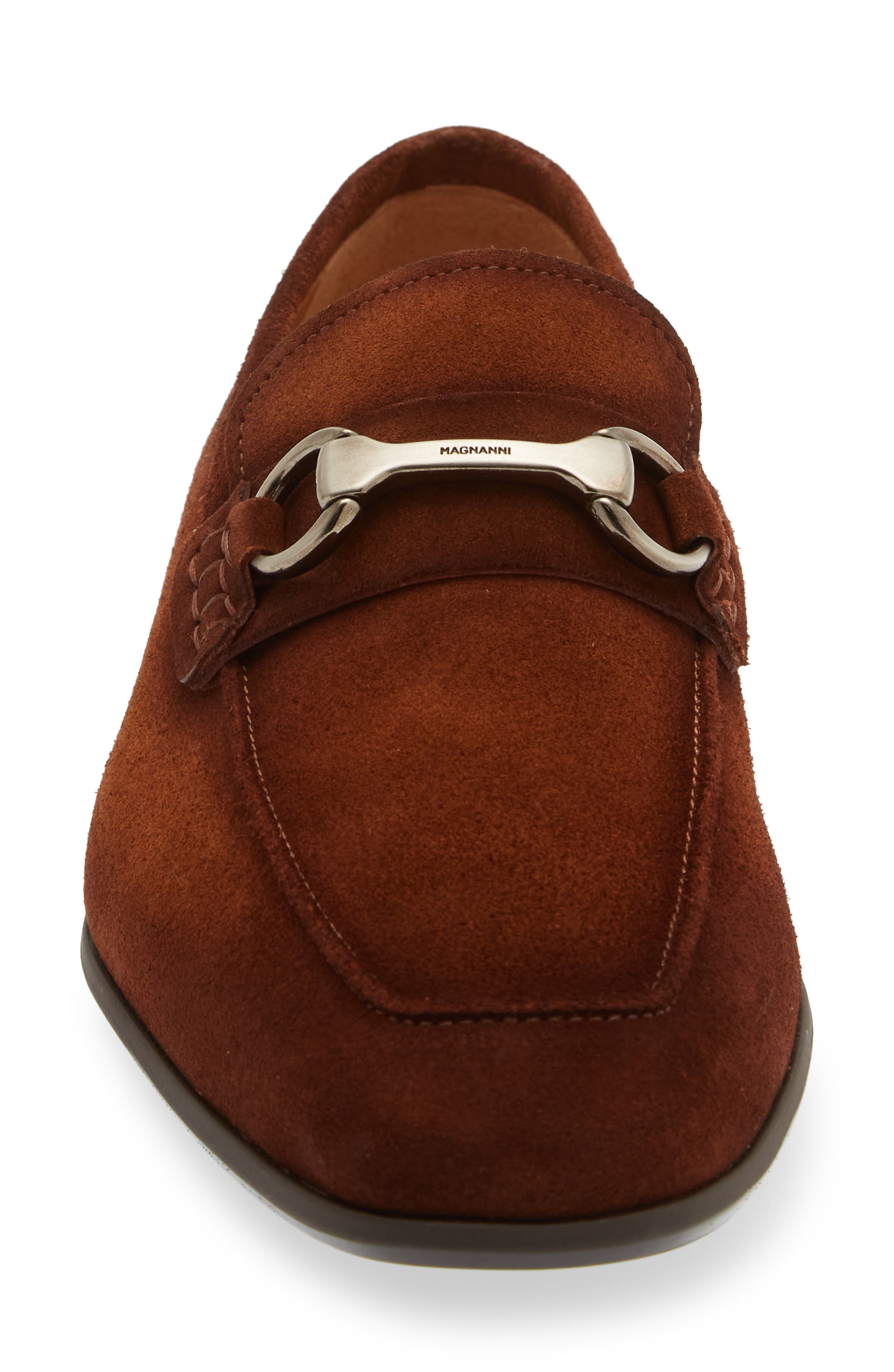 Rafa II Apron Toe Bit Loafer, Alternate, color, COGNAC SUEDE
