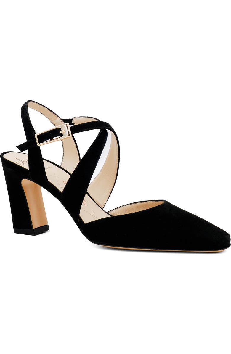 Amalfi by Rangoni Fagiolo Ankle Strap Pump - Multiple Widths Available, Main, color, Black Cashmere