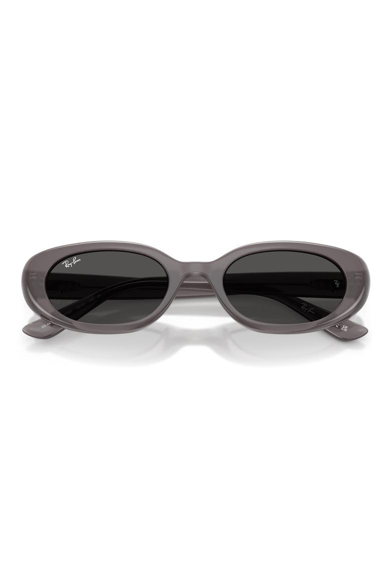 53mm Pillow Sunglasses, Alternate, color, TRANSPARENT DARK GREY