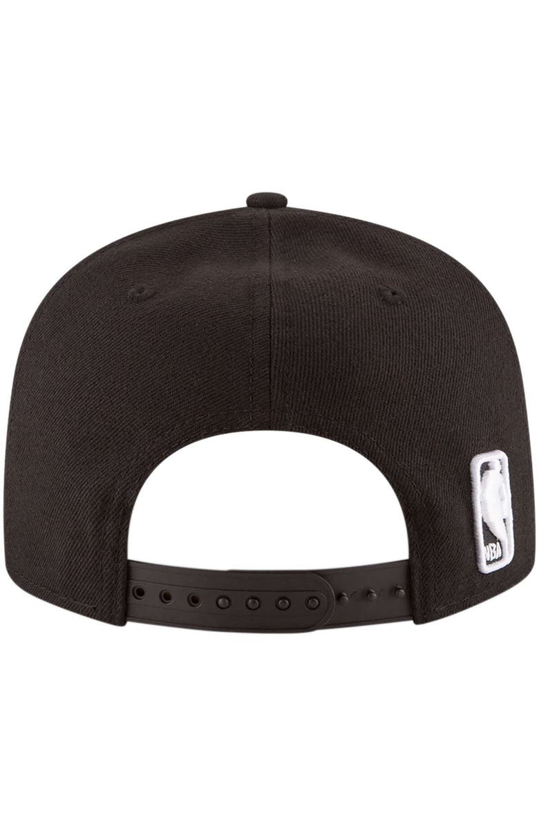 New Era Men's New Era Black San Antonio Spurs Official Team Color 9FIFTY Snapback Hat, Alternate, color, 