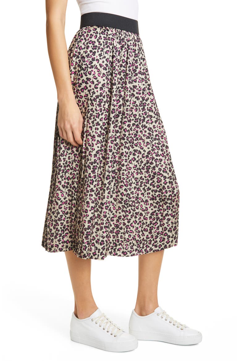 Pleated Skirt, Alternate, color, CAMEL/ PINK