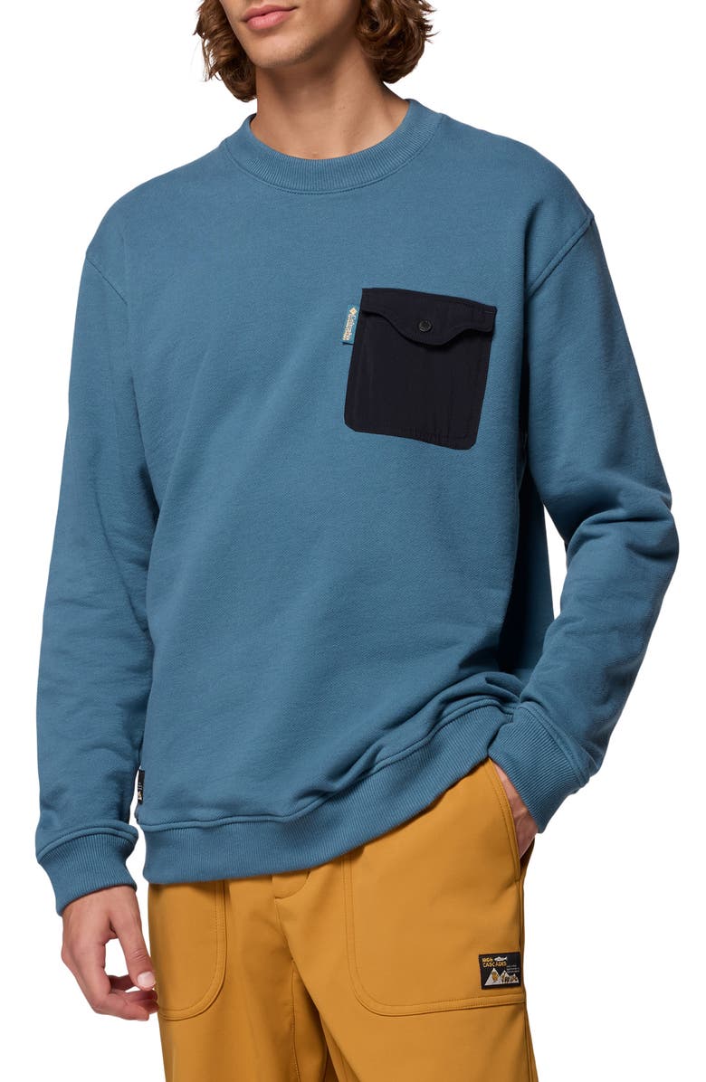 Columbia High Cascades French Terry Sweatshirt, Main, color, Everblue 429