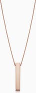 Oradina 10K Gold Brooklyn Bar Pendant Necklace
