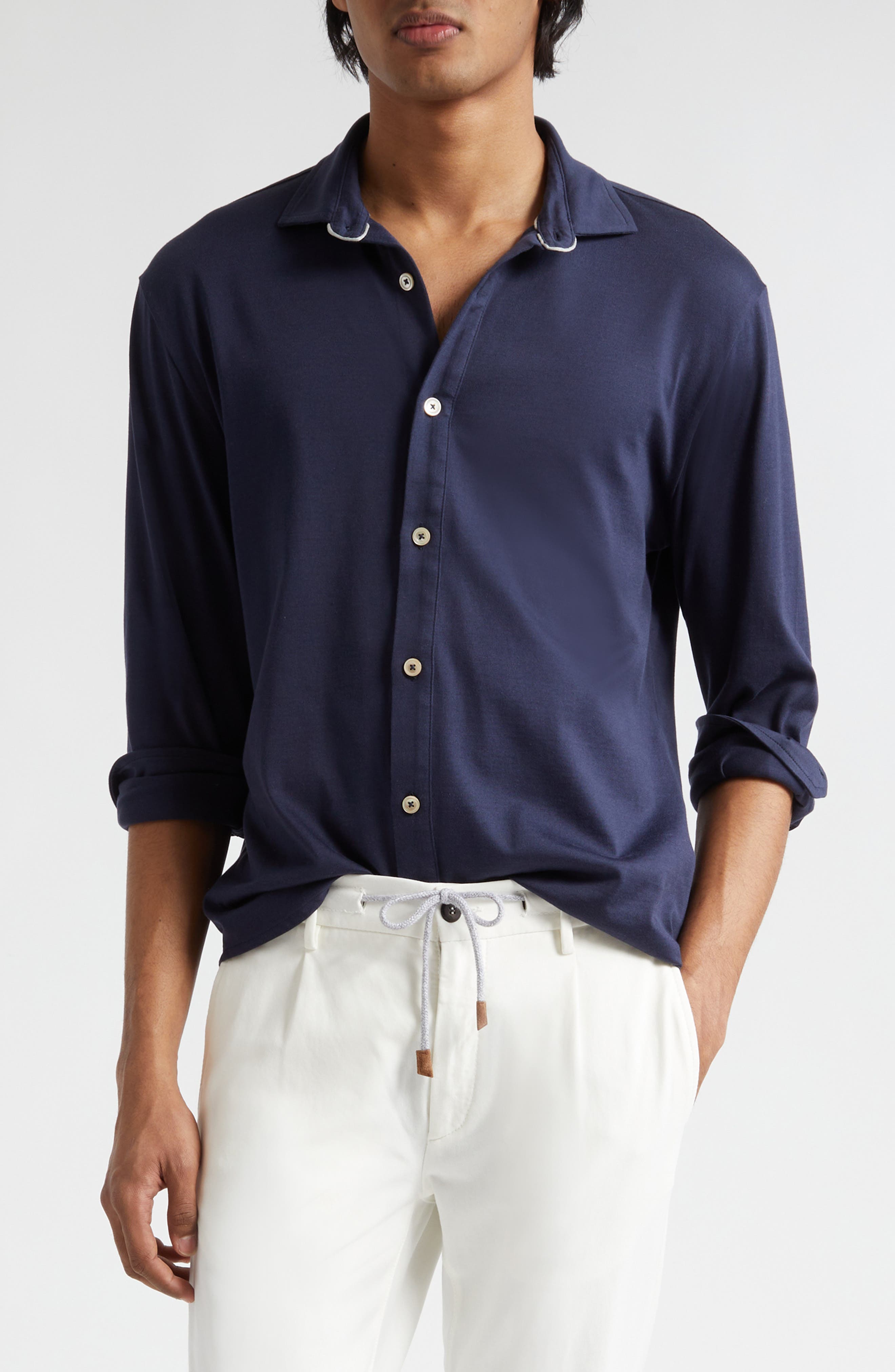 Dandy Jersey Button-Up Shirt - image 5