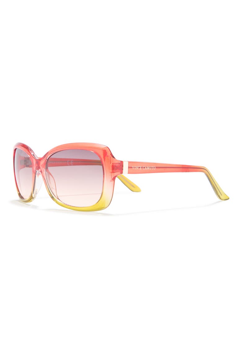 70mm Square Sunglasses, Alternate, color, PINK GREEN